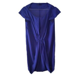 Tokito Shift Gathered Front Short Cap Sleeve Dress
